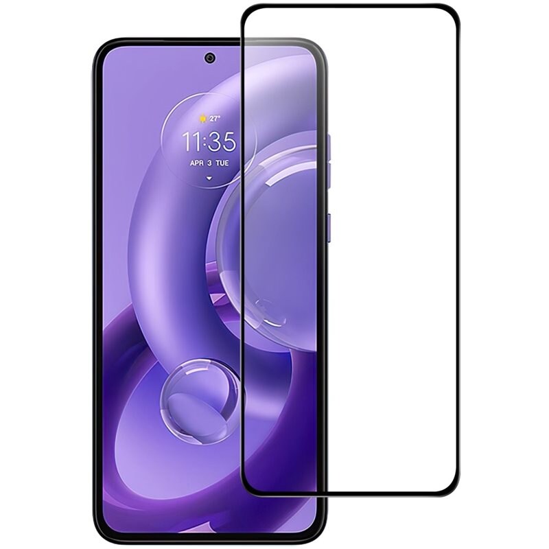 Motorola Edge 30 Neo Full-cover Gehard Glas Screenprotector zwart - Volledige dekking voor het scherm, met zwarte rand