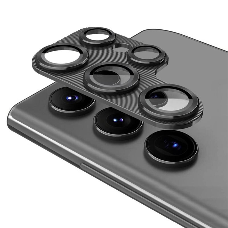 Hat Prince Gehard Glas Camera Protector Aluminium Samsung Galaxy S23 Ultra zwart - Gekleurde, vrolijke lensbeschermer van glas