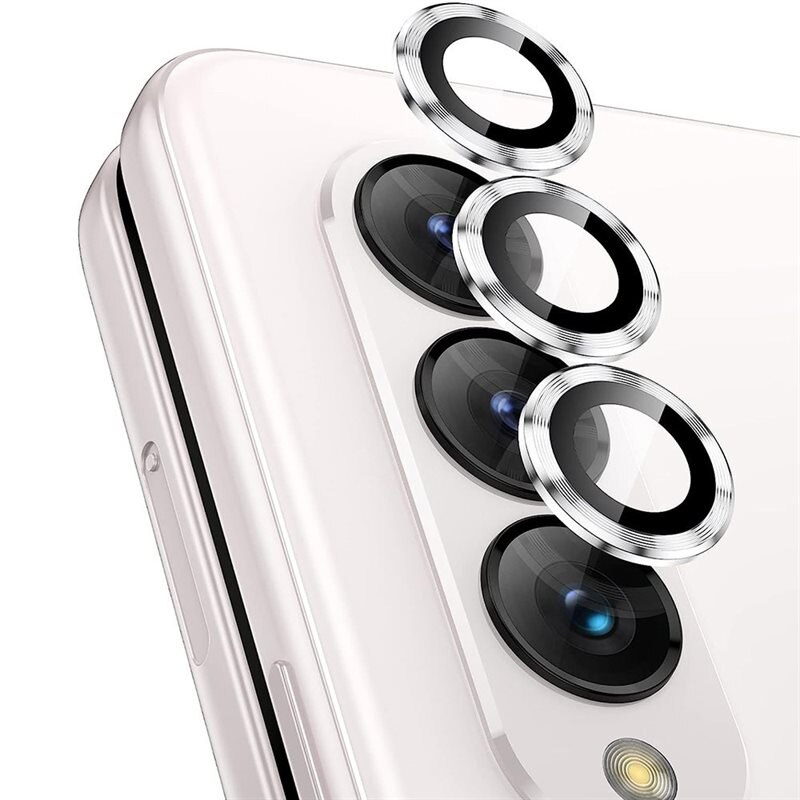 Hat Prince Gehard Glas Camera Protector Aluminium Samsung Galaxy Z Fold 5 Zilver - Dunne gekleurde lensbeschermers - Past samen met een hoesje