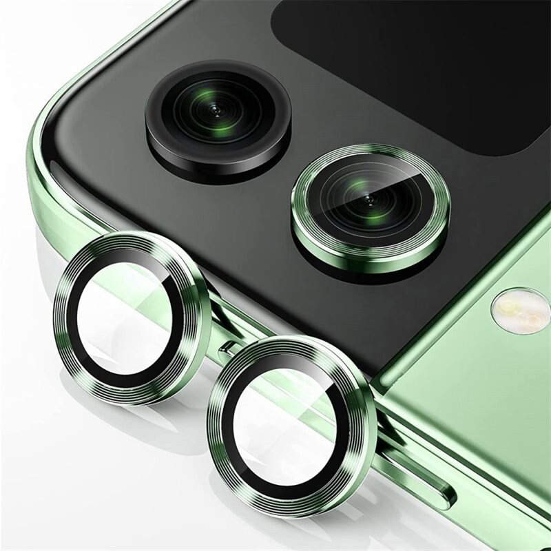 Hat Prince Gehard Glas Camera Protector Aluminium Samsung Galaxy Z Flip 5 Groen - Dunne gekleurde lensbeschermers - Past samen met een hoesje