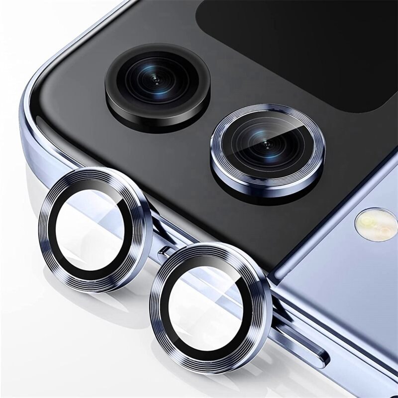 Hat Prince Gehard Glas Camera Protector Aluminium Samsung Galaxy Z Flip 5 Blauw - Dunne gekleurde lensbeschermers - Past samen met een hoesje