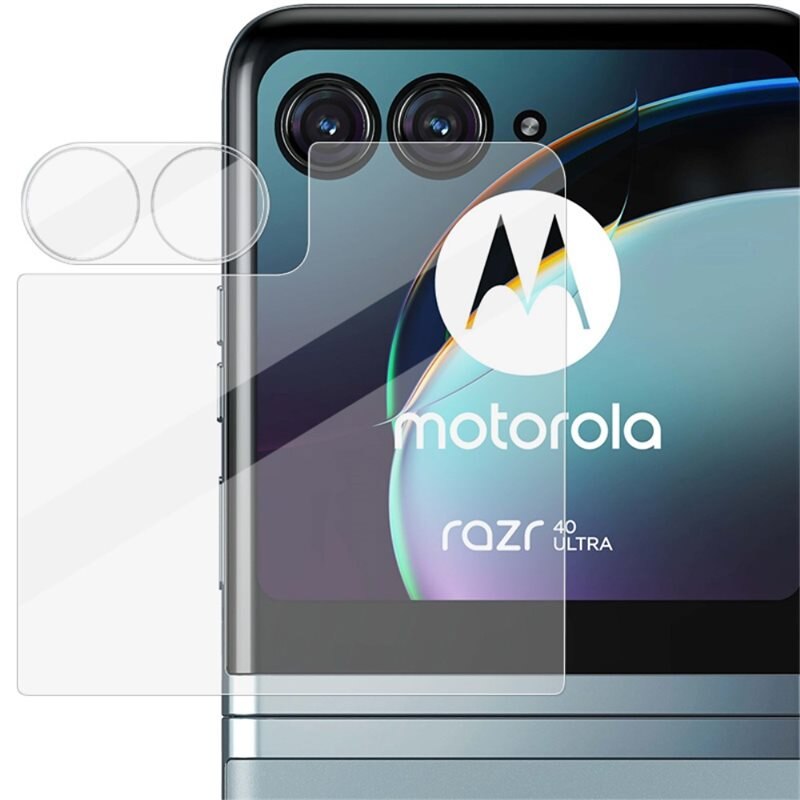Imak Gehard Glas Camera Protector + Screenprotector Voorkant Motorola Razr 40 Ultra Transparant