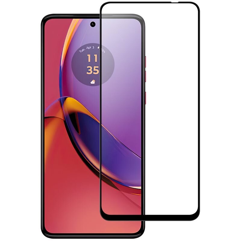 Motorola Moto G84 Full-cover Gehard Glas Screenprotector zwart - Volledige dekking voor het scherm, met zwarte rand