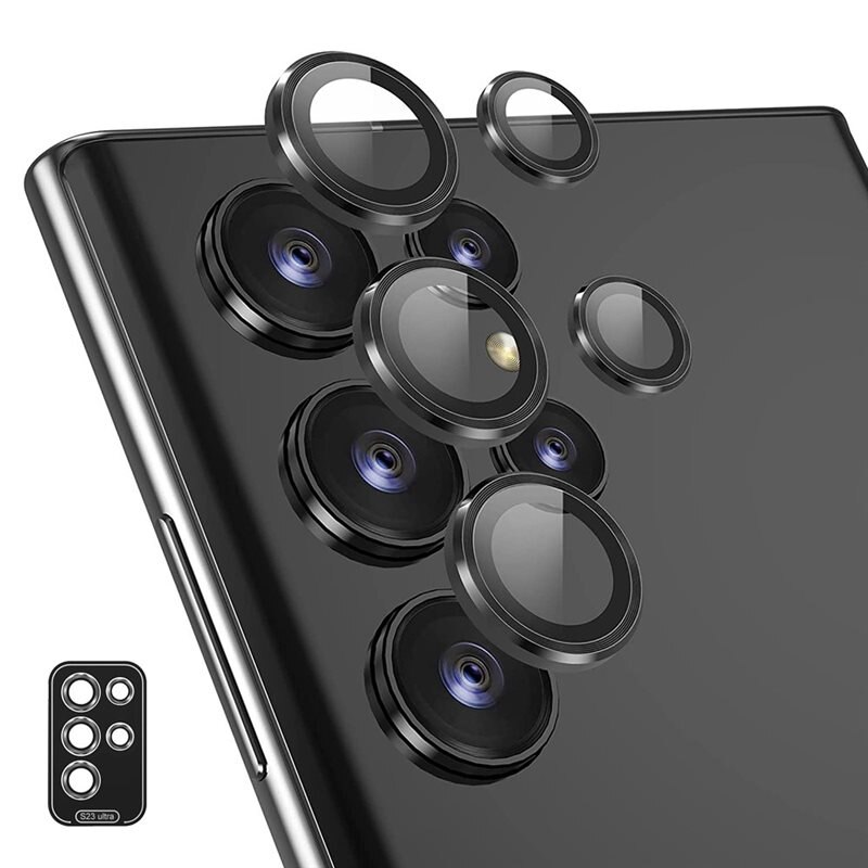 Hat Prince Gehard Glas Camera Protector Aluminium Samsung Galaxy S24 Ultra Zwart - Dunne gekleurde lensbeschermers - Past samen met een hoesje