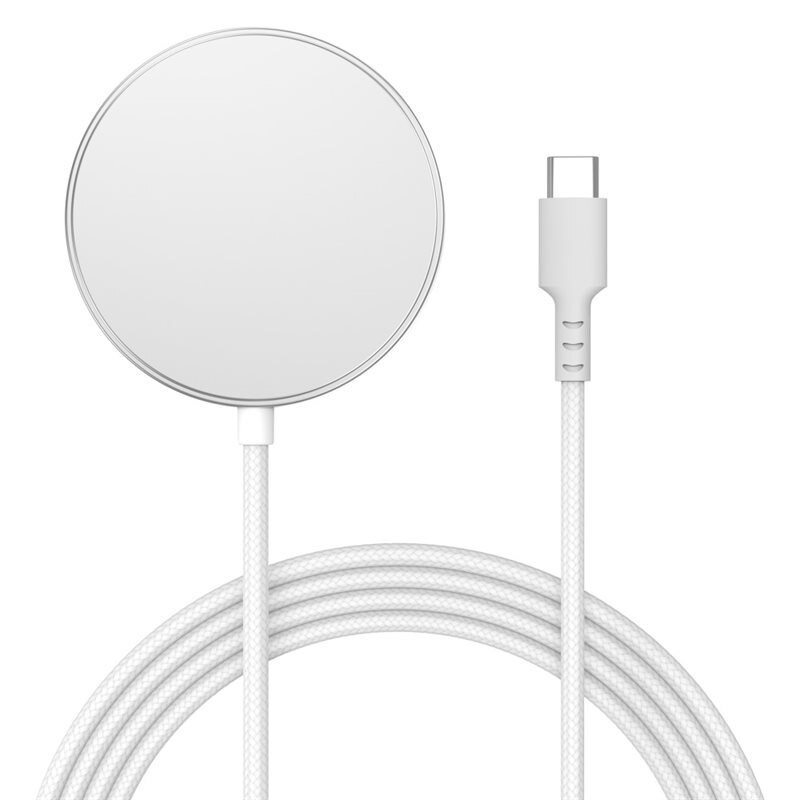 Qi2 15W MagSafe Draadloze Oplaadpad wit