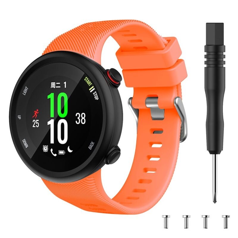 Garmin Forerunner 45 Siliconen bandje Oranje - Sportieve armband in stijlvol design - Waterdicht - Zweetbestendig
