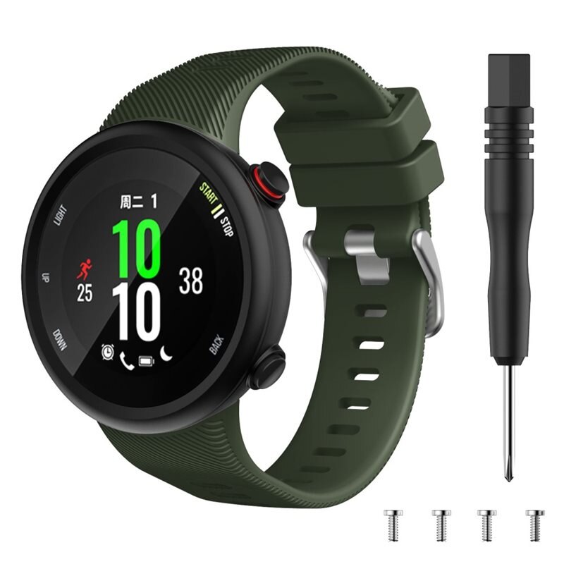 Garmin Forerunner 45 Siliconen bandje Groen - Sportieve armband in stijlvol design - Waterdicht - Zweetbestendig