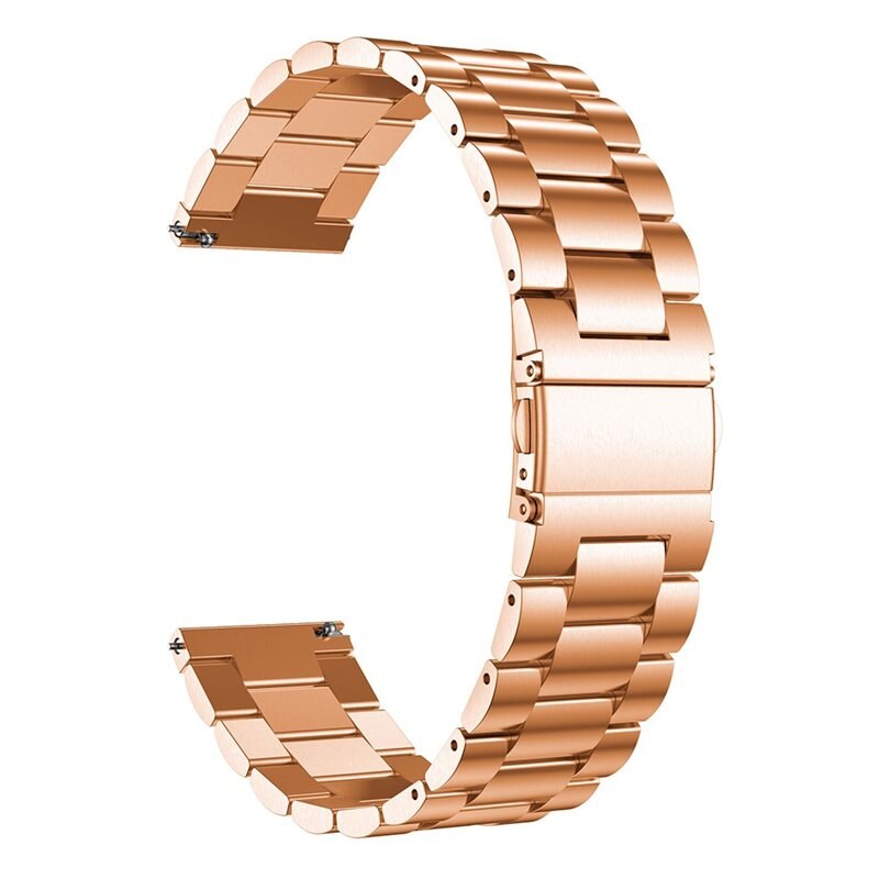 22mm Metalen armband Universeel rosé goud - Klassieke roestvrijstalen schakelarmband - Stijlvol design