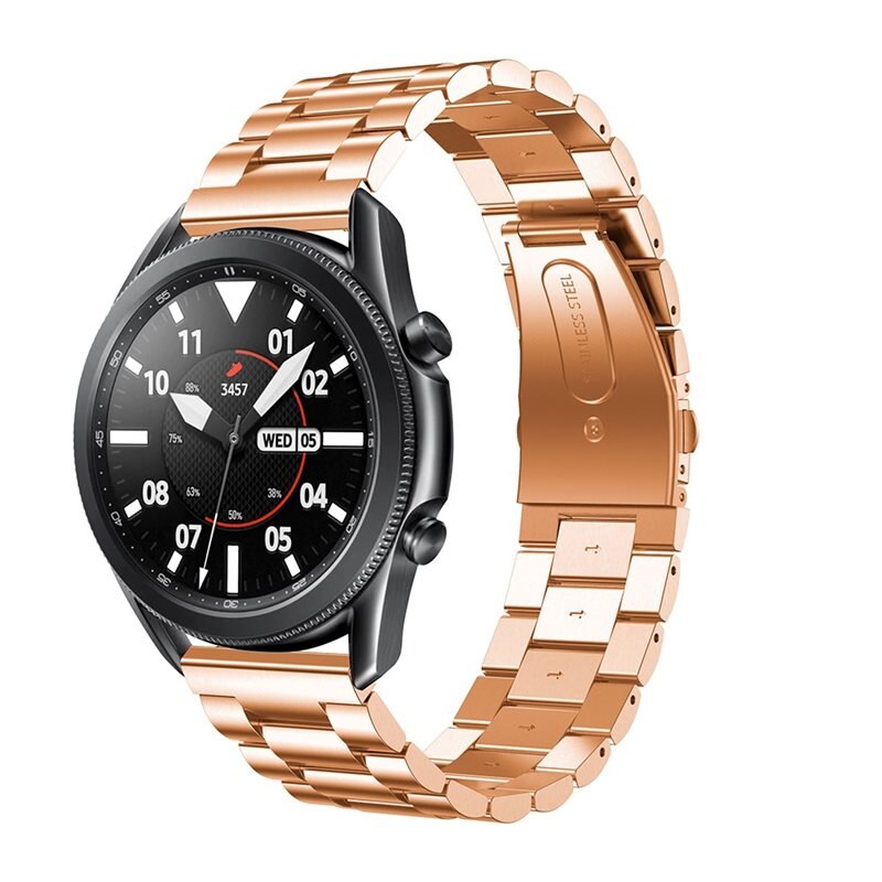Samsung Galaxy Watch 4 40mm Metalen Armband Rosé goud - Klassieke roestvrijstalen schakelarmband - Stijlvol design
