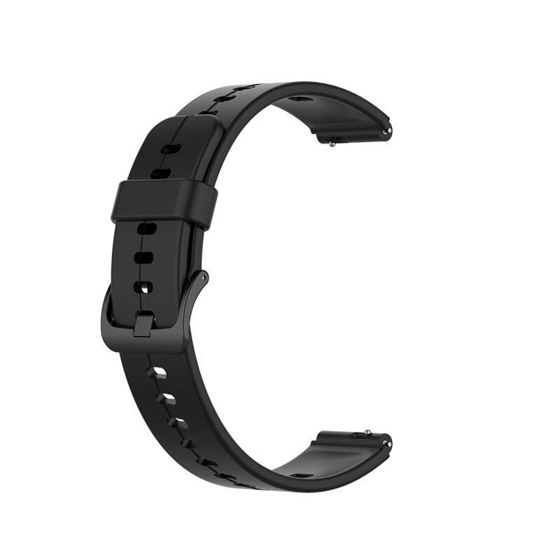 Universal 16mm Siliconen bandje zwart - Sportieve armband in stijlvol design - Waterdicht - Zweetbestendig