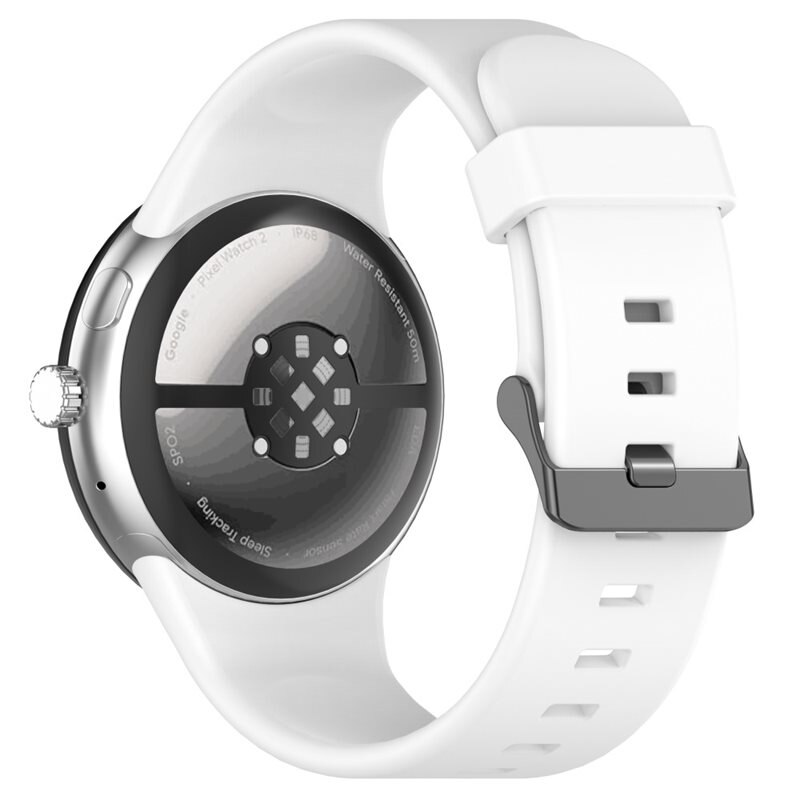 Google Pixel Watch 3 45mm Siliconen bandje Wit - Sportieve armband in stijlvol design - Waterdicht - Zweetbestendig
