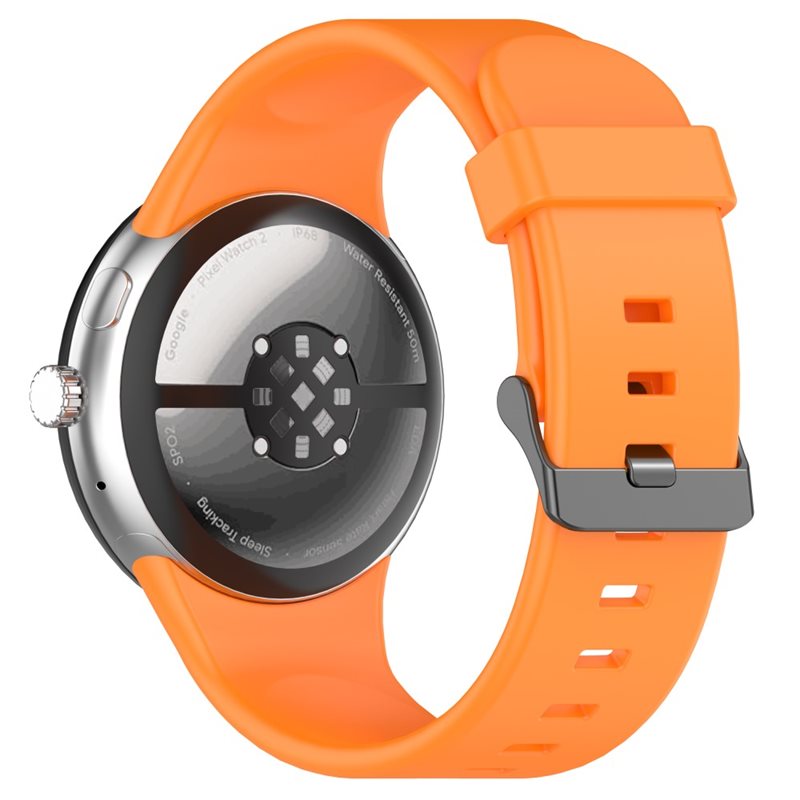 Google Pixel Watch 3 45mm Siliconen bandje Oranje - Sportieve armband in stijlvol design - Waterdicht - Zweetbestendig