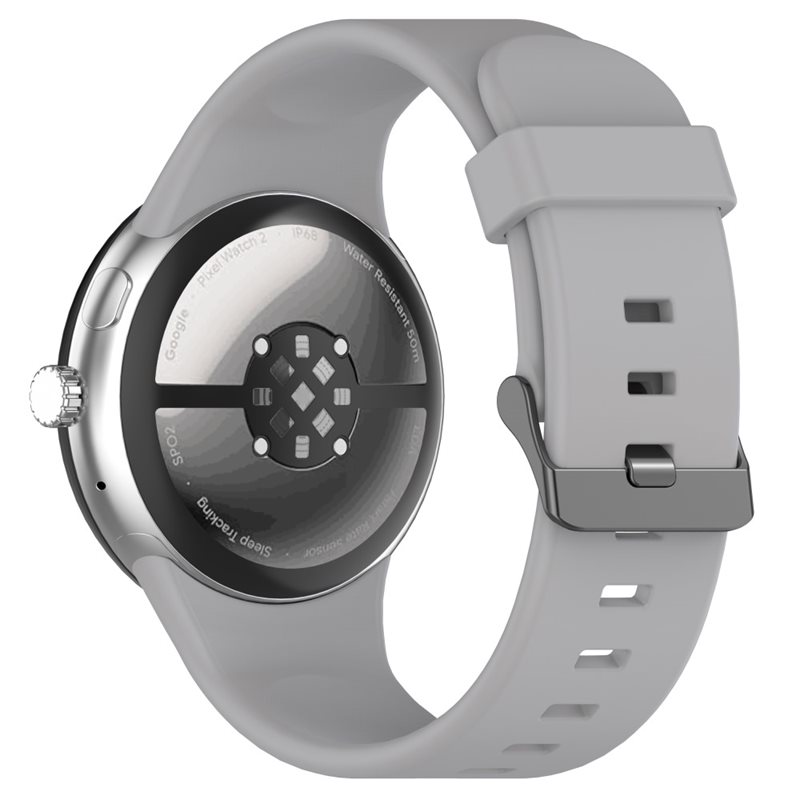 Google Pixel Watch 3 45mm Siliconen bandje Grijs - Sportieve armband in stijlvol design - Waterdicht - Zweetbestendig