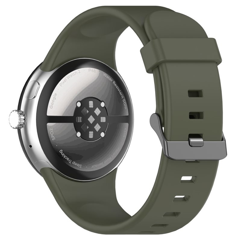 Google Pixel Watch 3 45mm Siliconen bandje Groen - Sportieve armband in stijlvol design - Waterdicht - Zweetbestendig