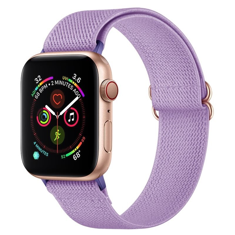 Apple Watch SE 40mm Elastisch Nylon bandje, Paars - Armband van comfortabel en ventilerend nylon