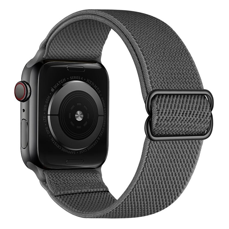 Apple Watch Ultra 49mm 1st Gen Elastisch Nylon bandje, Grijs - Armband van comfortabel en ventilerend nylon