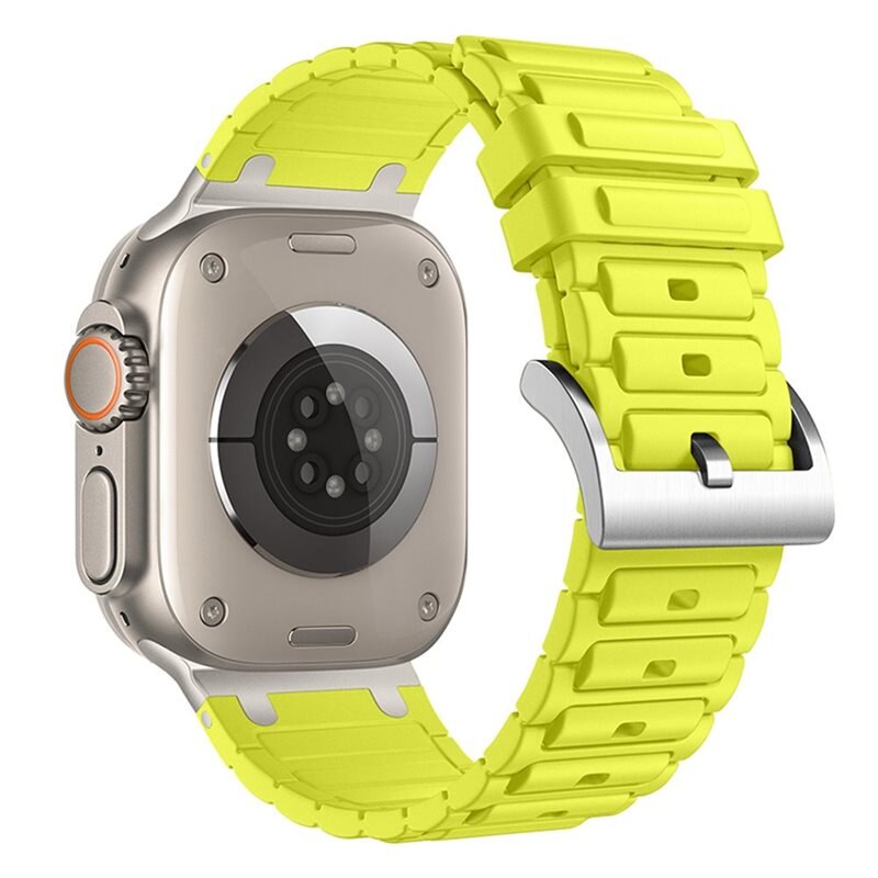 Apple Watch Series 8 45mm Tough Silicone Strap, Geel