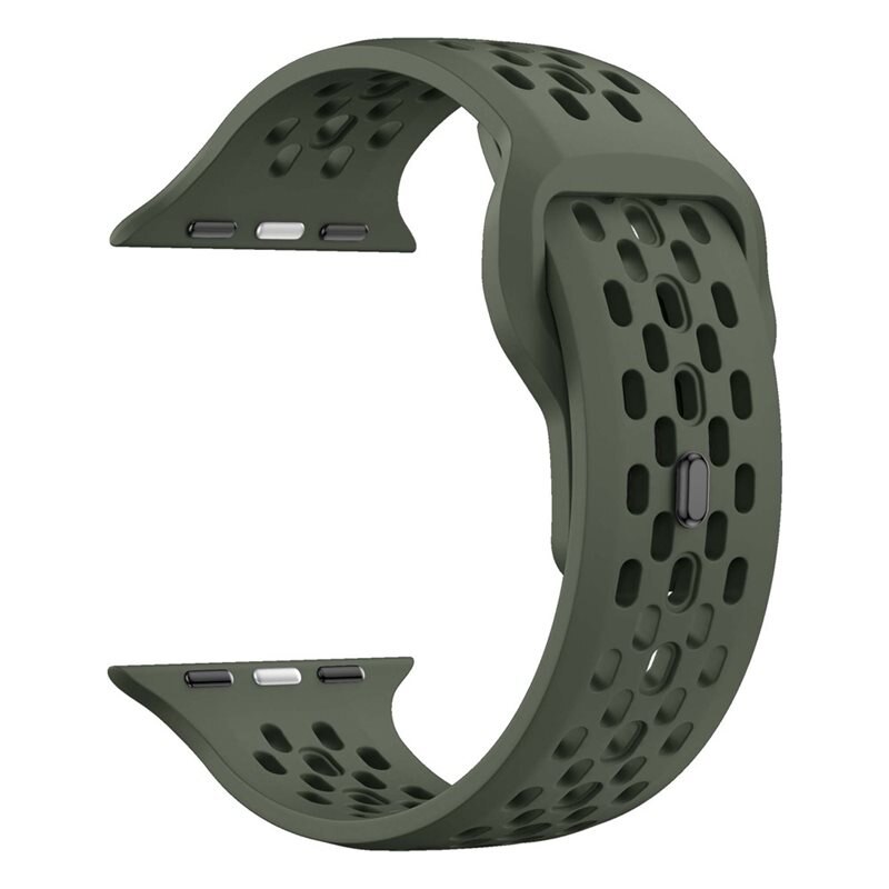 Apple Watch Series 1-3 42mm Sport Siliconen bandje Donkergroen - Perfect bandje om te sporten - Training dames en heren