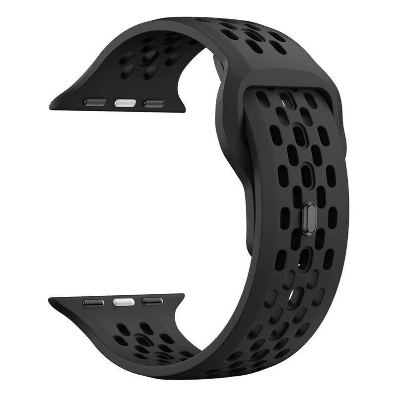 Apple Watch Ultra 49mm 2nd Gen Sport Siliconen bandje Zwart - Perfect bandje om te sporten - Training dames en heren
