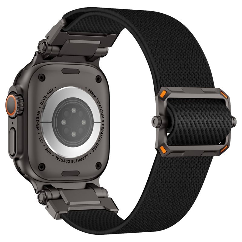 Endure Flex Nylon Strap Apple Watch Ultra 49mm 2nd Gen Zwart