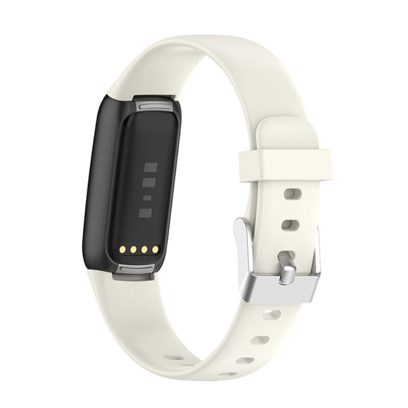 Fitbit Luxe Siliconen bandje Wit - Sportieve armband in stijlvol design - Waterdicht - Zweetbestendig