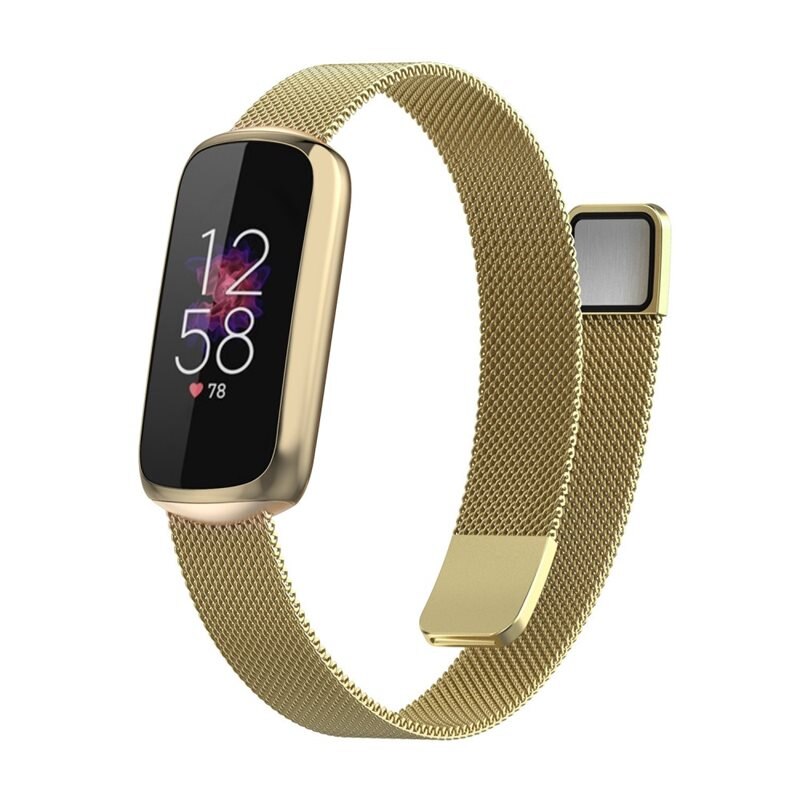 Fitbit Luxe Milanese bandje Goud - Elegante armband in luxueus design - Perfecte pasvorm