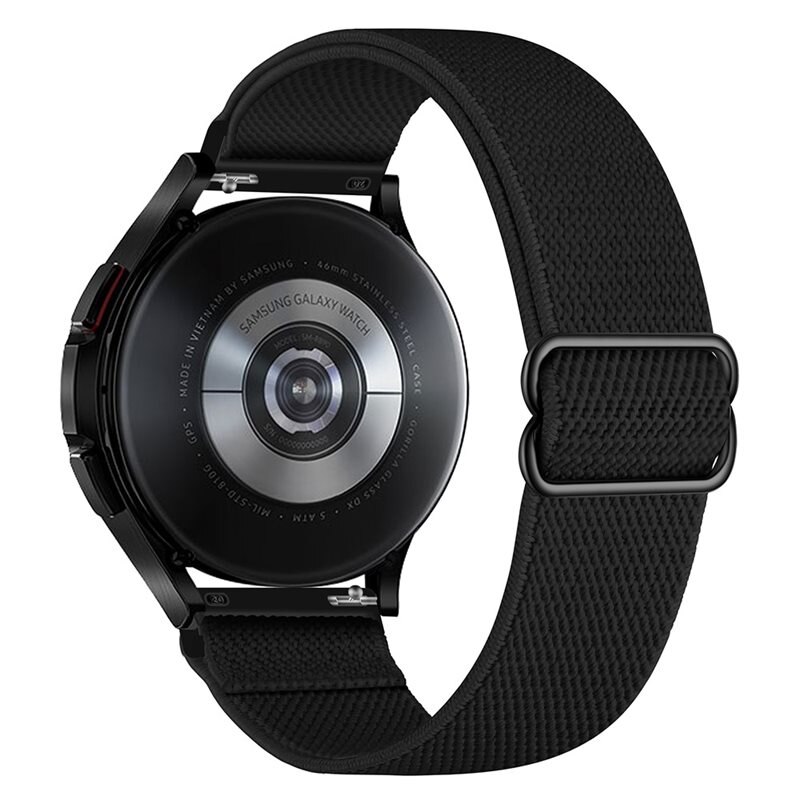 Garmin Vivomove Style Elastisch Nylon bandje, Zwart - Armband van comfortabel en ventilerend nylon