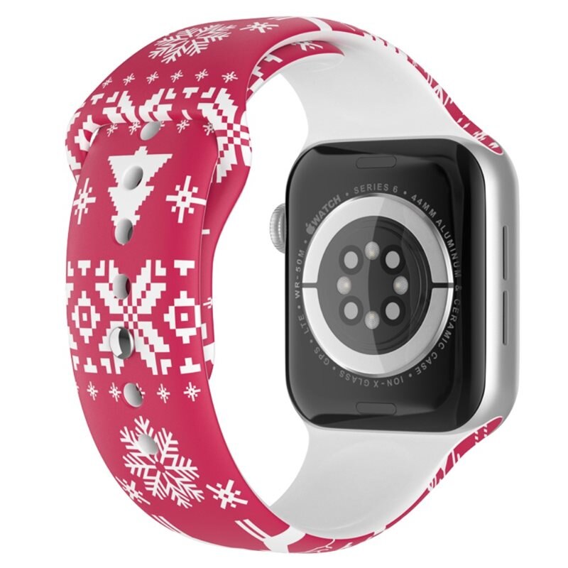 Apple Watch 38/40/41 mm Siliconen bandje met Kerstmotief Sneeuwvlok