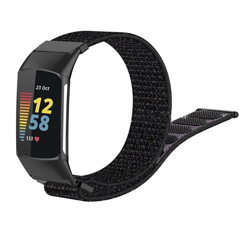 Fitbit Charge 6 Nylon bandje Zwart - Bandje van luchtig en ventilerend nylon