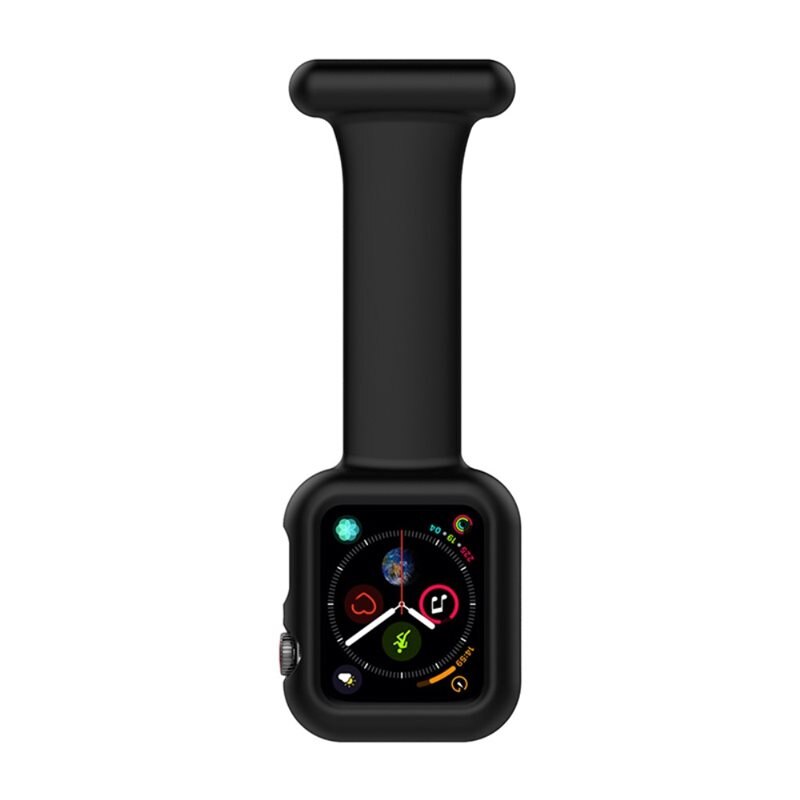 Apple Watch 40mm Bandje Verpleegstershorloge met hoesje zwart - Alternatief voor armband - In de zorg, zusterklokje