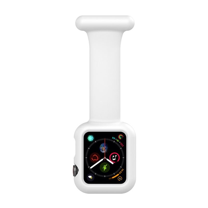Apple Watch 45mm Series 7 Bandje Verpleegstershorloge wit - Alternatief voor armband - In de zorg, zusterklokje