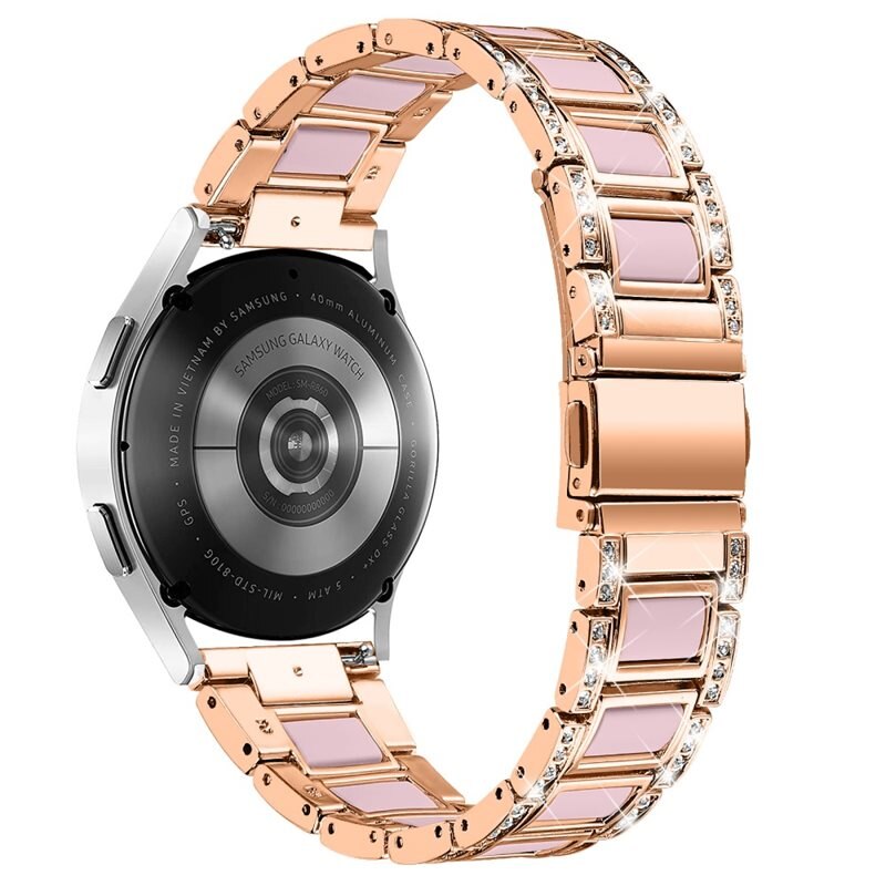 Garmin Forerunner 55 Diamond Bracelet Rosegold Rose - Armband met glittersteentjes - Smartwatchbandje met diamandachtige steentjes