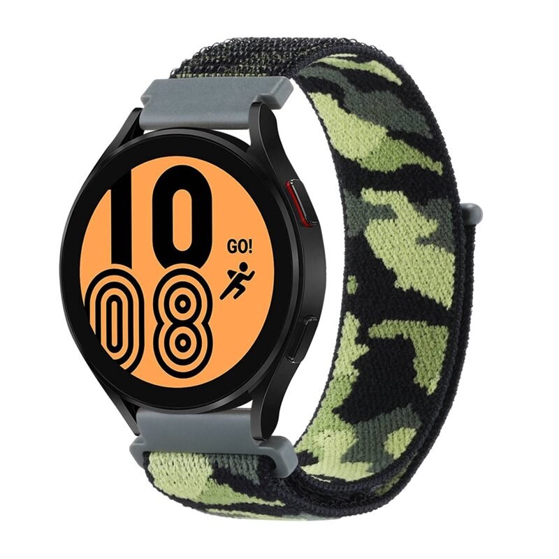 Samsung Galaxy Watch 46mm Nylon bandje Camouflage - Bandje van luchtig en ventilerend nylon