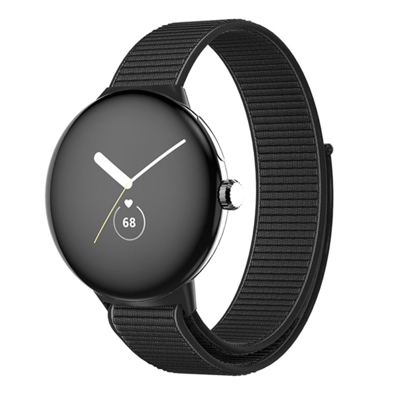 Google Pixel Watch 4 45mm Nylon bandje Zwart - Bandje van luchtig en ventilerend nylon