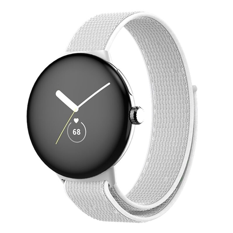 Google Pixel Watch 2 Nylon bandje Wit - Bandje van luchtig en ventilerend nylon