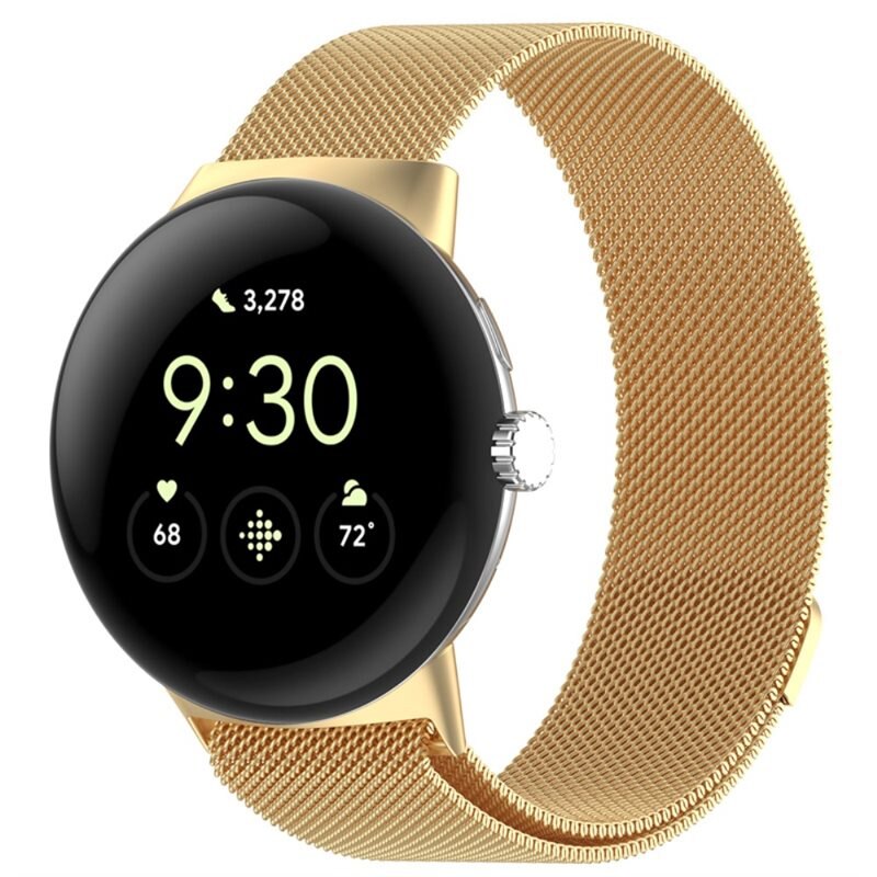 Google Pixel Watch 4 45mm Milanese bandje Goud - Elegante armband in luxueus design - Perfecte pasvorm