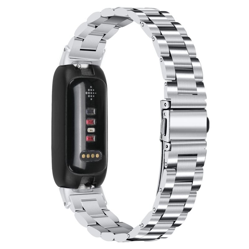 Fitbit Inspire 3 Metalen Armband zilver - Klassieke roestvrijstalen schakelarmband - Stijlvol design