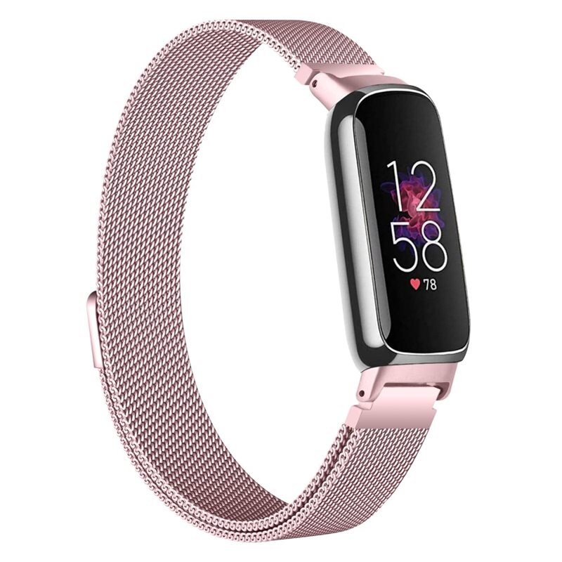 Fitbit Inspire 3 Milanese bandje Roze goud - Elegante armband in luxueus design - Perfecte pasvorm