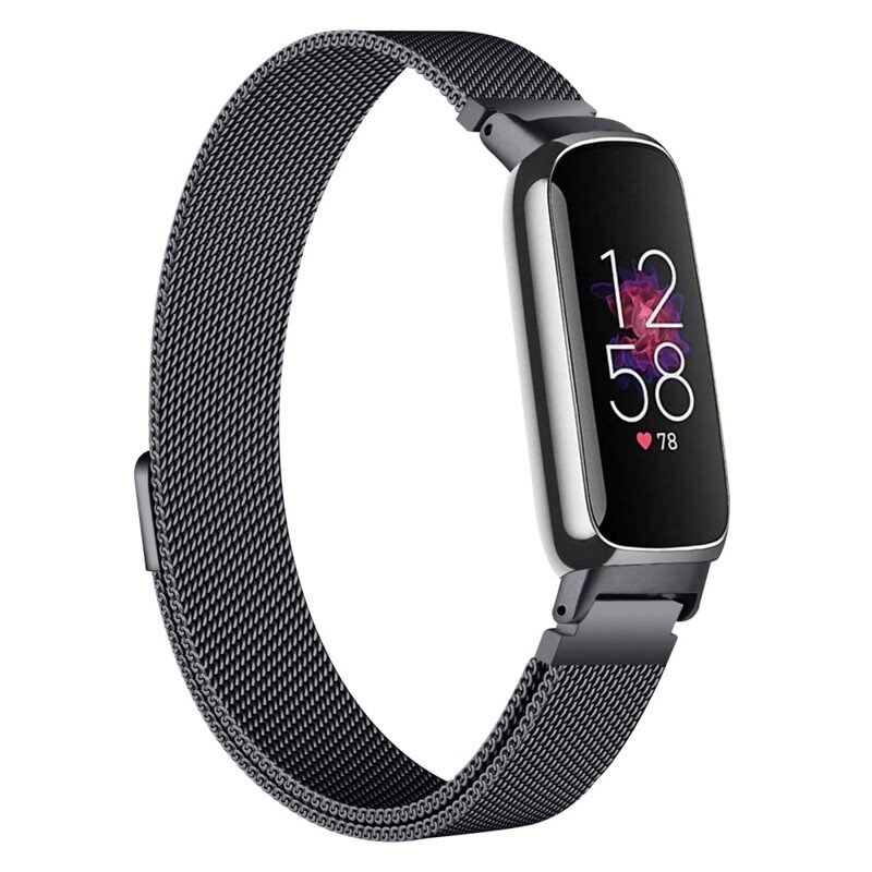 Fitbit Inspire 3 Milanese bandje Zwart - Elegante armband in luxueus design - Perfecte pasvorm