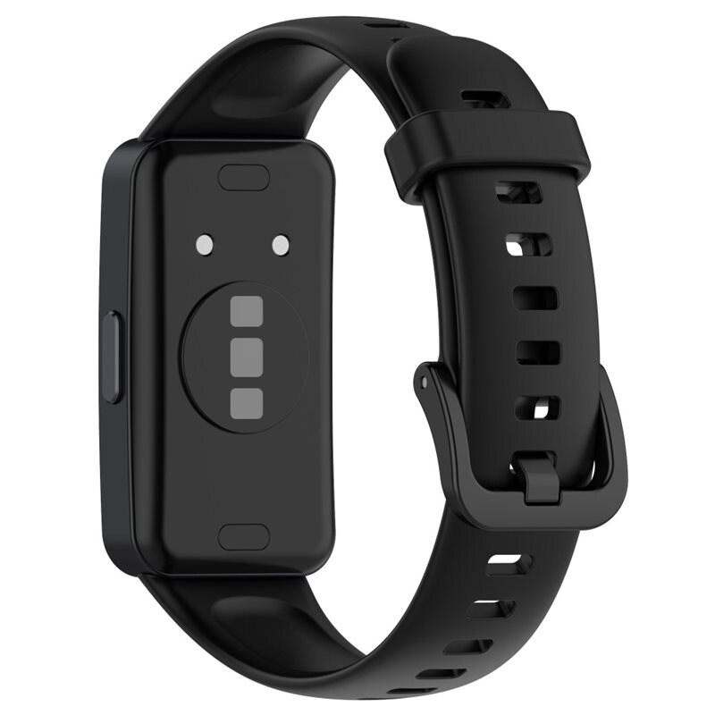 Huawei Band 9 Siliconen bandje Zwart - Sportieve armband in stijlvol design - Waterdicht - Zweetbestendig
