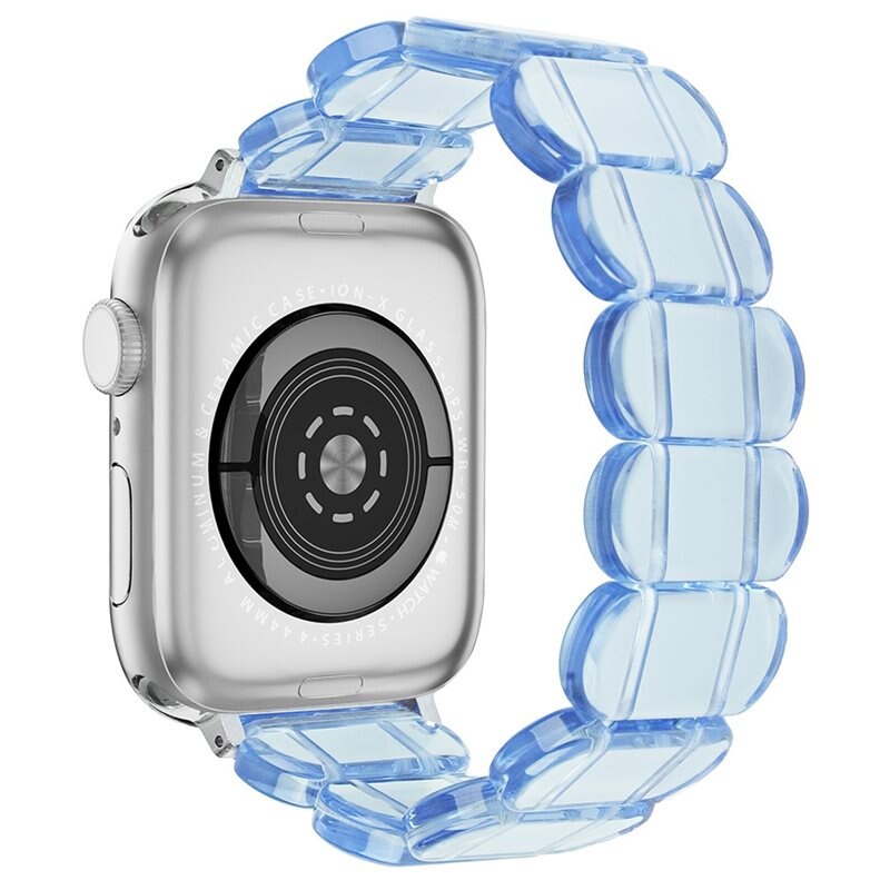 Apple Watch 42mm Elastische resinarmband blauw