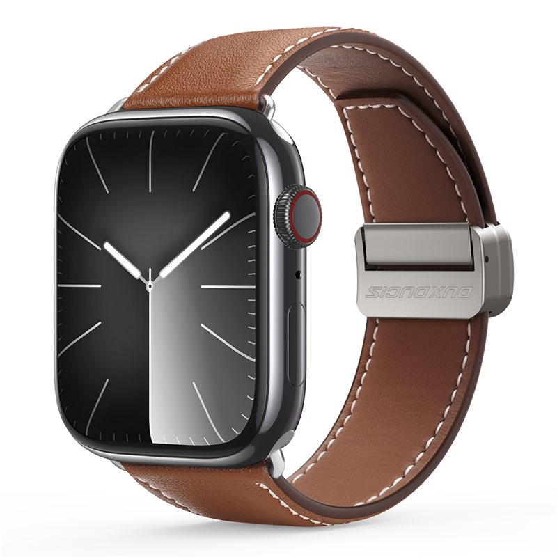 Dux Ducis Leren Horlogeband Apple Watch SE 3 44mm Bruin