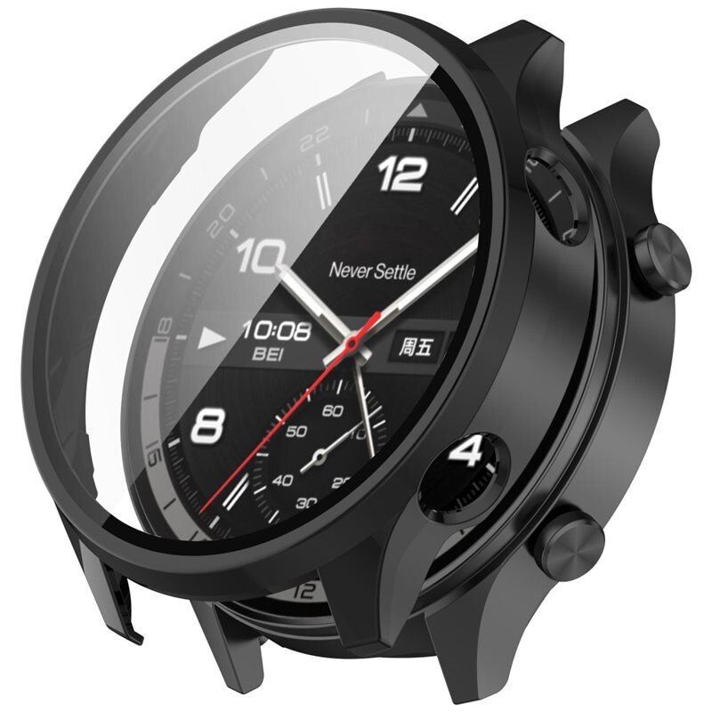 Full Cover Case OnePlus Watch 2R Zwart - Bescherm je smartwatch tegen slijtage en beschadigingen - Volledige dekking
