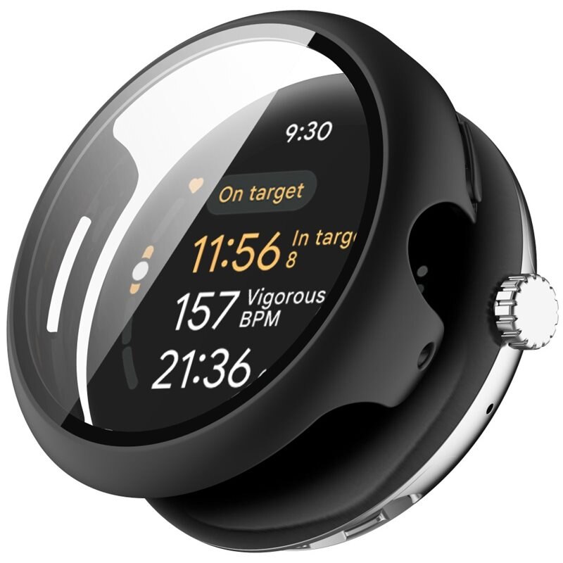Full Cover Case Google Pixel Watch 3 45mm Zwart - Bescherm je smartwatch tegen slijtage en beschadigingen - Volledige dekking