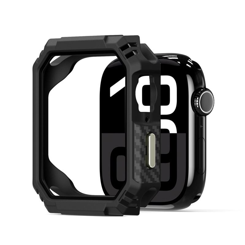 Dux Ducis Damo Hoesje Apple Watch Series 10 42mm Zwart - Smartwatch-hoesje dat beschermt tegen krassen en slijtage