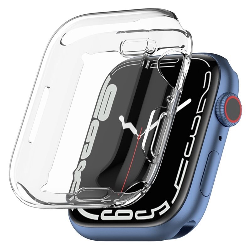 Apple Watch 45mm Series 8 Full Protection Hoesje Clear - Volledige bedekking voor je slimme horloge