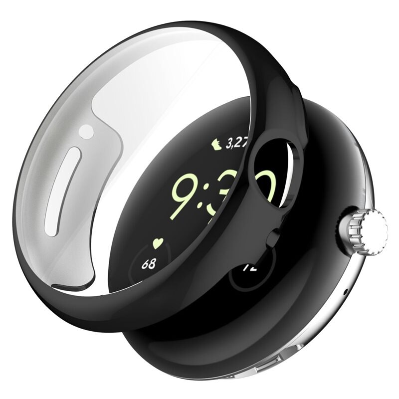 Full Protection Hoesje Google Pixel Watch Black - Volledige bedekking voor je slimme horloge