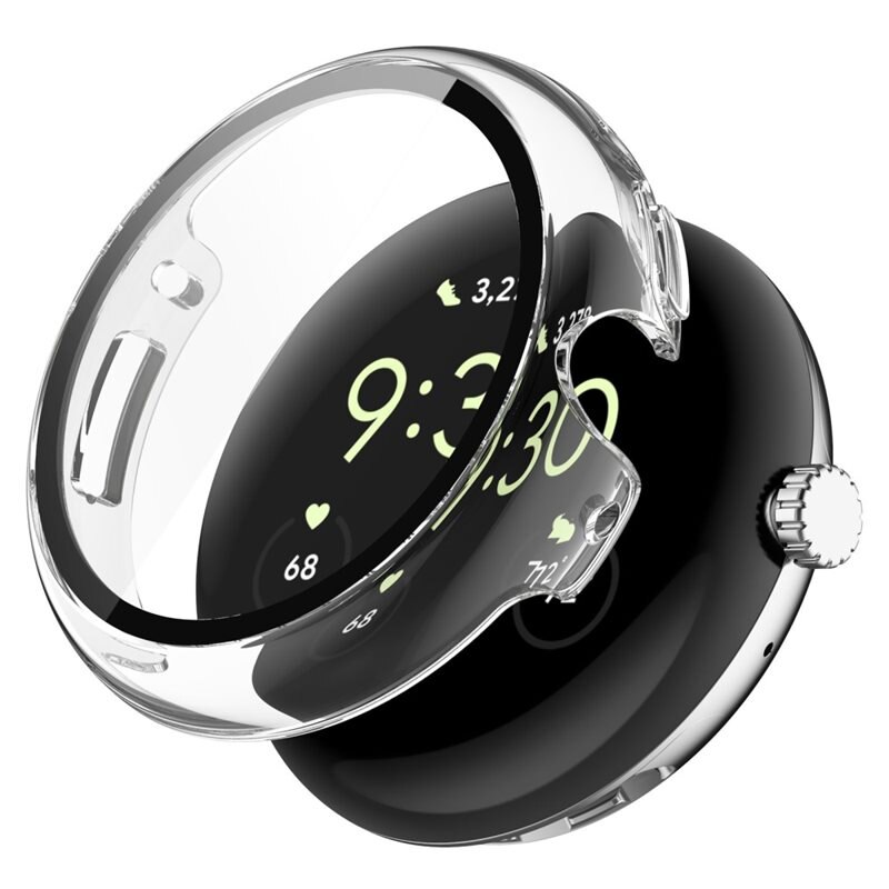 Full Cover Case Google Pixel Watch Transparant - Bescherm je smartwatch tegen slijtage en beschadigingen - Volledige dekking