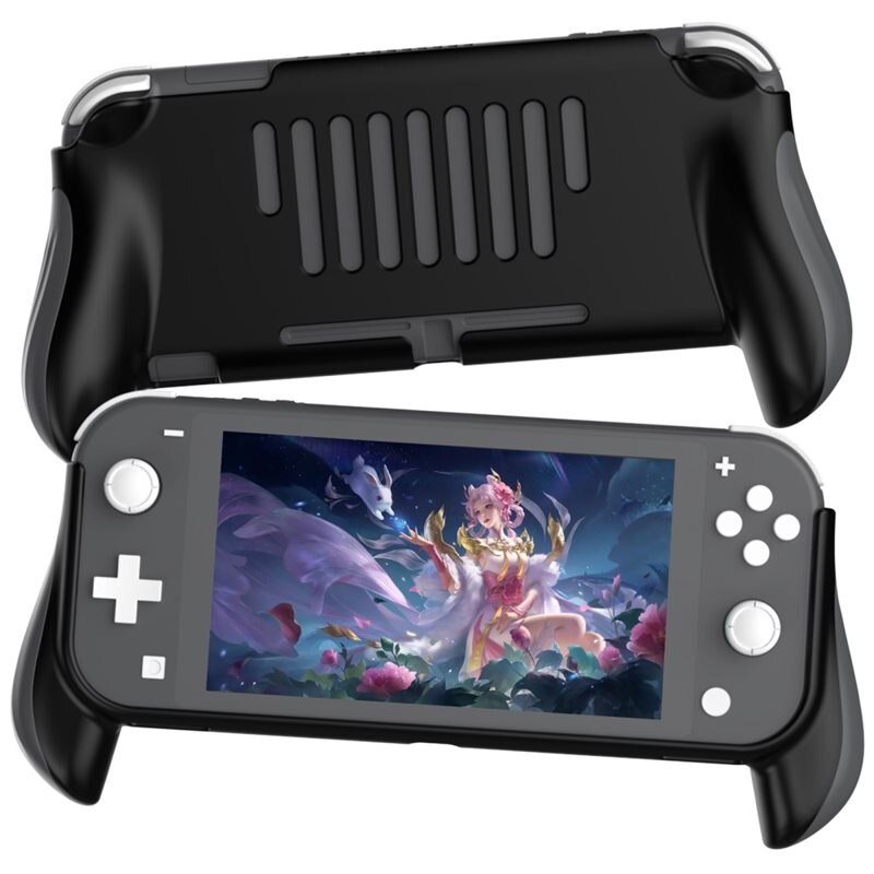 Nintendo Switch Lite Ergonomic Handle hoesje grijs - Beschermend hoesje