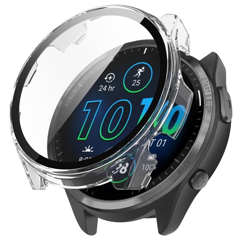 Full Cover Case Garmin Forerunner 965 Transparant - Bescherm je smartwatch tegen slijtage en beschadigingen - Volledige dekking